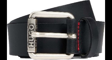 HUGO Leren Riem Grimm Sz35 Leather Belt W115 Black Zwart