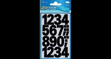 Cijferetiket Z-design Home zwart pk/10