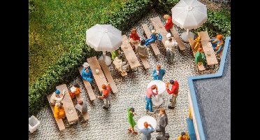 Faller - 5 Biertafel garnituur - modelbouwsets, hobbybouwspeelgoed voor kinderen, modelverf en accessoires