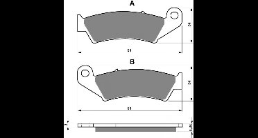 goud fren remblok voor motor gas 300 ec 2010 tot 2015 avg nieuw
