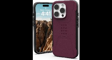 UAG Civilian Hoesje Geschikt voor Apple iPhone 16 Pro | Compatibel met MagSafe | Back Cover met Magneet | Bordeaux