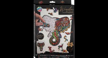 Creative Craft Group houten legpuzzel olifant - educatief speelgoed 132 stukjes.