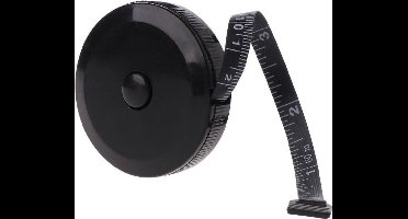 New Age Devi - Flexibel Meetlint - Zwart - 150 cm - 59 inch - 1 stuk - Meetlint LichaamKleding - BMI Rolmaat - Seca Centimeter - Lichaam Meetlint