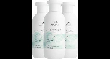 Wella Nutricurls Shampoo Waves 250ml - 3 Stuks - Voordeelverpakking