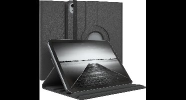 Hoes Geschikt voor iPad Air 11 inch (2024) M2 Hoes Zwart, iPad Air 6th / 5th / 4th Generation Hoes (2024/2022/2020) - 360° draaibare Bookcase