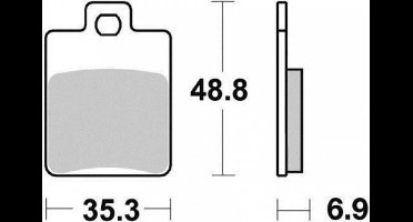remblokje oem voor scooter cpi 50 gtr 2006 tot 2007 nieuw