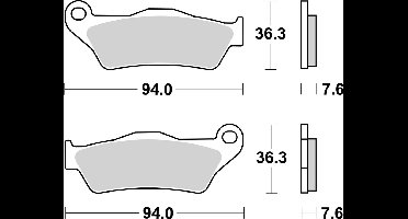 sbs remblokje voor motorfiets bmw 1150 r rs abs 2001 tot 2004 ar nieuw