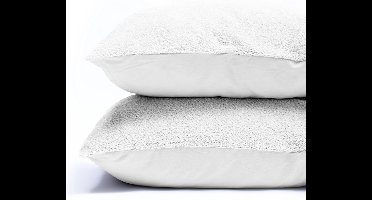 Sleeptime Teddy Kussensloop - 2 Stuks - Teddyfleece - Wit - 60x70