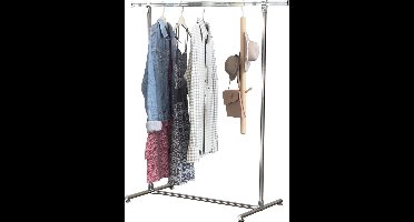 Perel Kledingrek, 1 stang, 125 x 50 x 130 cm, max. last 75 kg, metaal