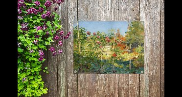 Tuin decoratie Tuin in Trouville - Schilderij van Gustave Caillebotte - 40x30 cm - Tuindoek