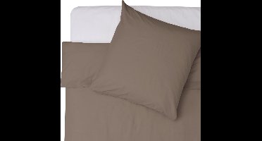 Lumaland - Dekbedovertrek incl. kussenhoes - YKK ritssluiting - 155x220cm + 80x80cm - Taupe