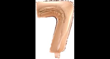 Folie Ballon Cijfer 7 Rose goud 41 cm