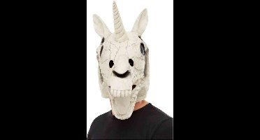 Smiffys - Unicorn Skull Masker - Wit