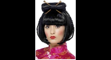 Smiffys Pruik Oriental Lady Zwart