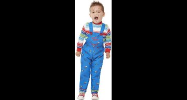 Smiffys - Chucky Kinder Kostuum - Kids tm 2 jaar - Blauw