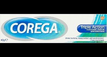 3x Corega Kleefcrème Triple Action Kunstgebitverzorging 40 gr