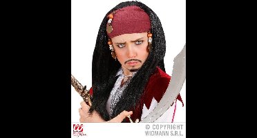 WIDMANN - Zwarte piratenpruik voor kinderen