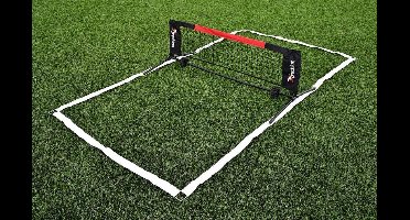 Precision Voettennisset Mini 1,2 X 2,5 M Zwart/wit 7-delig