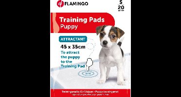 Flamingo Puppy Trainingsmat met Lokstof - Wit - 45 x 35 cm - 20 stuks