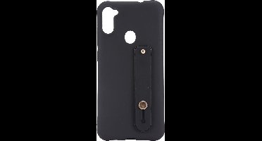 Shop4 - Geschikt voor Samsung Galaxy A11 Hoesje - Zachte Back Case Mat met Grip Mat Zwart