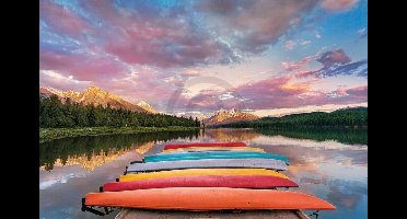 Kunstdruk Hu Yiming - Kayaks 91x61cm