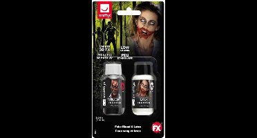 Smiffys - Fake Blood & Latex Nepbloed - Rood/Wit