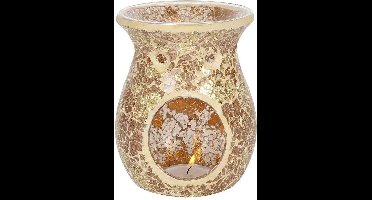 Crackle Mozaïek Oliebrander/Geurbrander/Waxbrander Large - Goud