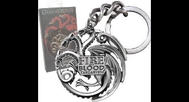 Game of Thrones Metalen Sleutelhanger Targaryen Sigil (Chrome-Gray)
