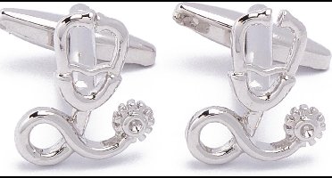 Manchetknopen - Stethoscoop Dokter Zilver