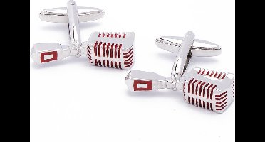 Manchetknopen - Microfoon Rood Ouderwets Antiek