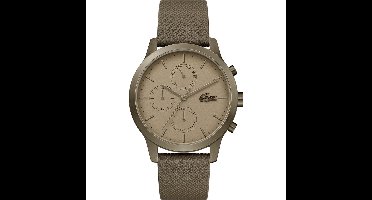 Lacoste LC2010999 Lacoste 12.12 - Polshorloge - Leer - Bruin - Ø 42mm