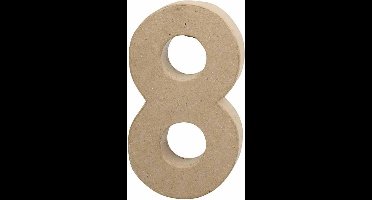 Creative Cijfer 8 Papier-mâché 20,5 Cm