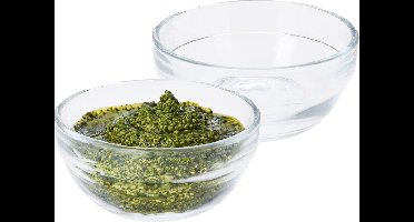 Excellent Houseware Kommetje/schaaltje - 6x - sausjes/amuses - glas - stapelbaar - 80 ml - 7 x 3 cm