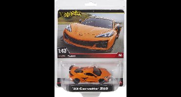 Hot Wheels PREMIUM 1:43RD '23 CORVETTE Z06 Vehicle, Auto, 3 jaar, Metaal, Zwart, Oranje