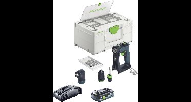 Festool CXS Basic accuschroefboormachine 18 V 40 Nm borstelloos + 1x accu 4.0 Ah + snellader + systainer