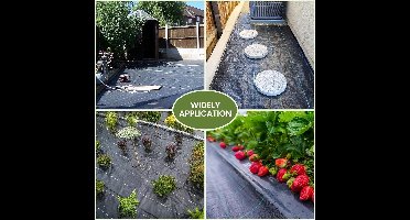 Velway Onkruidbestrijdingsmembraan Heavy Duty - 1 x 10 m onkruidbestrijding barrière stof landschap bodembedekker voor kunstgras, terrassen, paden, bloemen en bedden