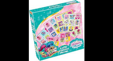 Tactic Shimmer & Shine 3-in-1 Spellenverzameling – Kaartspel – Lotto – Domino – Memo – Kinderspel vanaf 4 jaar