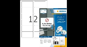 Herma zelfk. etik. Mov.88,9x46,6 100 vel DIN A4 1200 stuks 10304