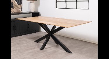 Eettafel Florence rechthoek facetrand 220x100 cm Glad - Naturel