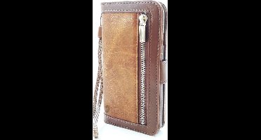 HEM Bruin Wallet Hoesje Geschikt Voor iPhone 14 Pro Max – Luxe Bookcase Met Aparte Pasjesflip En Rits Voor Kleingeld – Telefoonhoesje