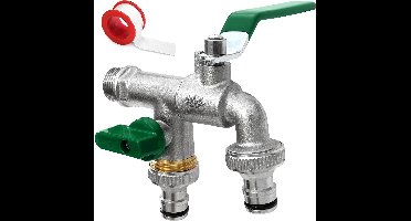 Sierra vorstvrije buitenkraan - Roest- en Vorstbestendig - E-book - Wasmachinekraan - Buitenkraan vorstvrij - Vorstvrije gevelkraan - 1/2" ( 21.3mm)- 2x3/4" (26.9mm)