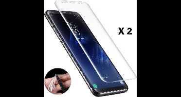Screenprotector voor Samsung Galaxy S8 Plus - 2 stuks Beschermende kunststoffen transparante plastic schermfolie