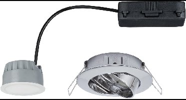Paulmann Inbouwlamp LED Coin gesatineerd rond 7 W chroom Set van 3 dimbaar en zwenkbaar