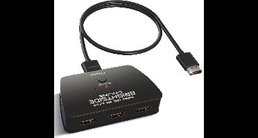 Brightside HDMI switch – 3 ingangen 1 uitgang – 4K@60hz – HDMI kabel inbegrepen