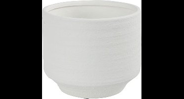 Countryfield Bloempot Terri L wit aardewerk - L25,5B25,5H20,5CM