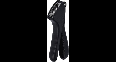 Excellent Houseware Knoflookpers - zwart - RVS - kunststof - 17 cm