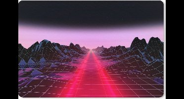 Muismat XXL 90x60 cm - Bureau onderlegger - Bureau mat Gaming - Futuristisch - Neon - Bureaumat - Gaming mousepad xl - Bureaulegger groot - Computer deskmat - Geschikt voor Gaming Muis en Gaming PC set