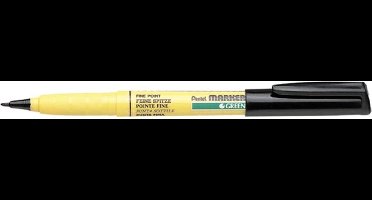 Pentel viltstift NM10 textiel zwart 1mm