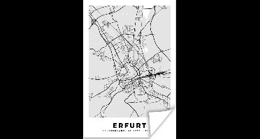 Poster Plattegrond - Erfurt - Kaart - Stadskaart - Duitsland - 20x30 cm