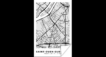 Poster Kaart – Stadskaart – Frankrijk - Saint-Ouen-sur-Seine - Plattegrond - 20x30 cm